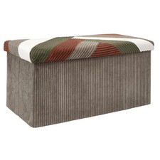 Banc Coffre Pliable Côtelé "Scott" 76cm Multicolore