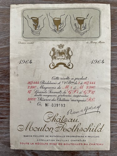 étiquette château mouton - château,
