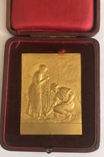 MÉDAILLE PLAQUE EN BRONZE