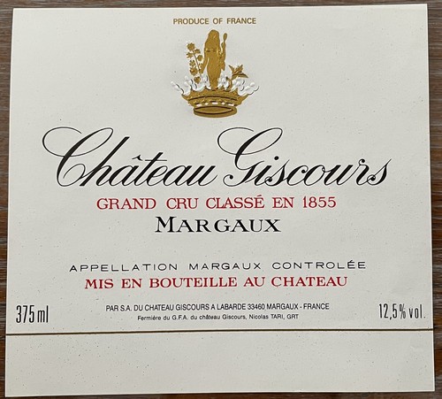 étiquette château giscours - Étiquette,