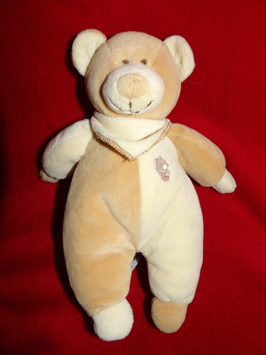 Doudou peluche ours beige brun - doudou,