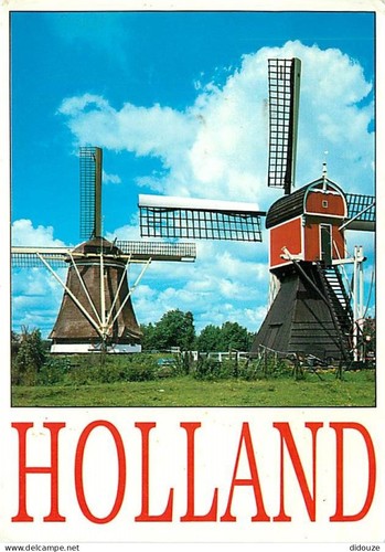 Carte postale moulin - -, vent