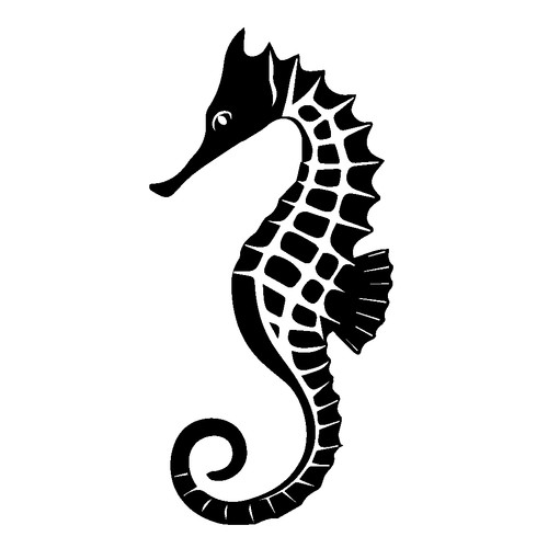 Sticker autocollant hippocampe