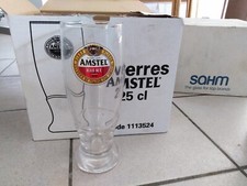 6 verres bière amstel lager no Grimbergen affligem 25cl n1