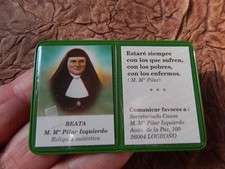 iMAGE PIEUSE RELIQUE BIENHEUREUSE Maria Pilar Izquierdo Missionnaire Jesus Marie