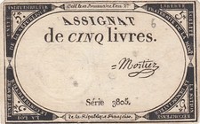 France 5 Livres - 10 Brumaire