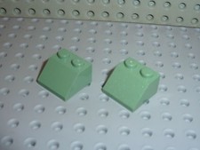2 x LEGO Sandgreen Slope Brick 3039  Set 4719/4752/5950/3828/4753/4679/7194/7413