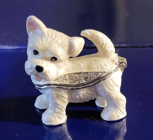 Feisty westie pewter bejeweled - pewter,