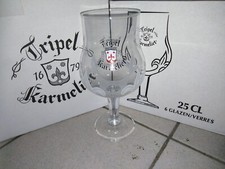 6 verres À bière Tripel Karmeliet Fleur De Lys No Guinness 25cl 