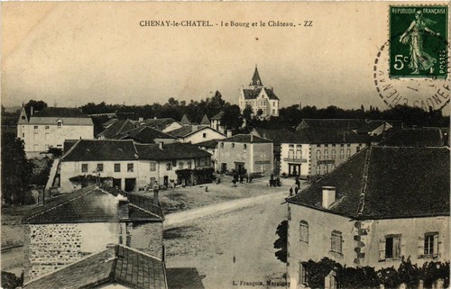Cpa chenay chatel - chatel, bourg