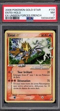 Carte Pokémon Entei 113/115 Gold Star - Ex Forces Cachées (2006) - FR - PSA 7