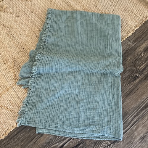 Aqua blue ikea throw - blue, blanket