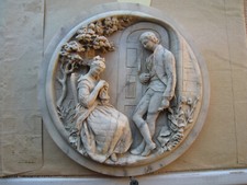 Ancienne Concrétion Calcaire .couple romantique TBE