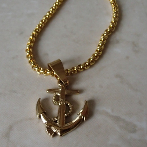 Pendentif collier ancre - collier,