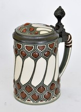 Chope à Bière VILLEROY & BOCH METTLACH Art Nouveau 25 cl 1/4 Allemagne Ca 1920