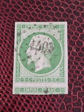 Timbre France 12 vert jaune