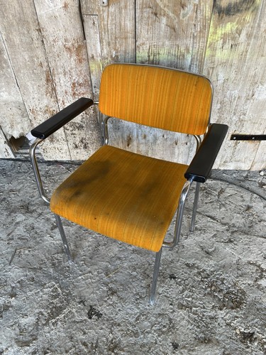 Fauteuil ancien métal chromé - ancien,