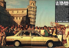 Publicité Advertising 108  1981   la Talbot Solara GLS  (2 pages)