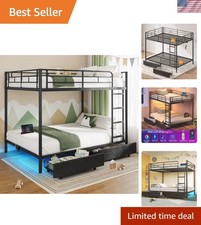Metal bunk bed full over - full,