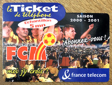 FCM MARTIGUES 30/09/00 TICKET TÉLÉPHONE SANS CODE CARTE PREPAYÉE PREPAID CALLING