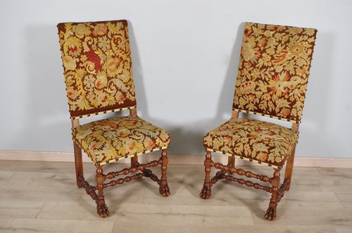Paire chaises louis xiii - de,