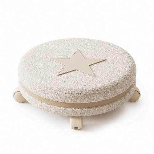 Pouf roulettes bas - à, tabouret