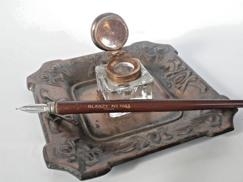 Ancien encrier de bureau - de,
