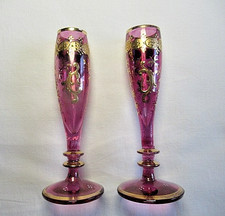 2 VERRES A LIQUEUR EMAILLES à