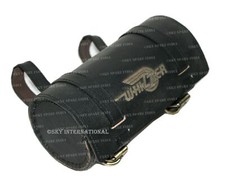 Sac à outils en cuir noir pour cyclomoteur vintage Pacemaker Whizzer