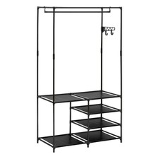 Portant à Vêtements Avec 6 Étagères "Intissa" 160cm Noir