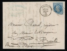 Lettre avec timbre variété