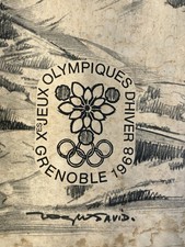 Vintage Poster J.O. D’Hiver Grenoble 1968 Jean David Panorama Affiche Ancienne