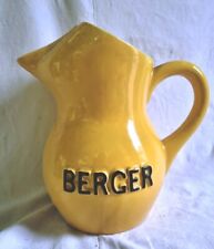 GRAND PICHET, BROC, PUBLICITAIRE BERGER 3 LITRES, TRÈS BON ÉTAT vers 1960