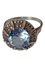 Ancienne bague en argent avec