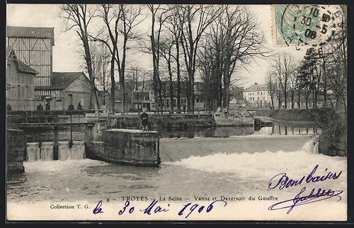 Cpa troyes seine vanne et - la,