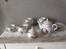 Service A Thé Vintage Complet Porcelaine De Bohème THUN Scènes Galantes