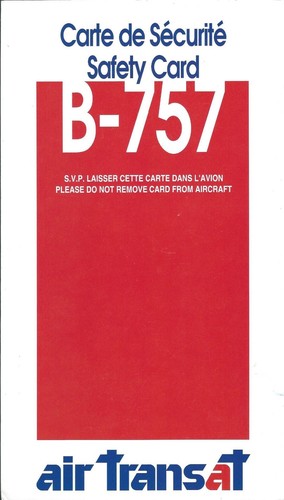 Safety card air transat - -,