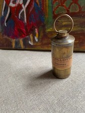 Bouillotte miniature ancienne en cuivre et laiton – 8 cm – accessoire de poupée