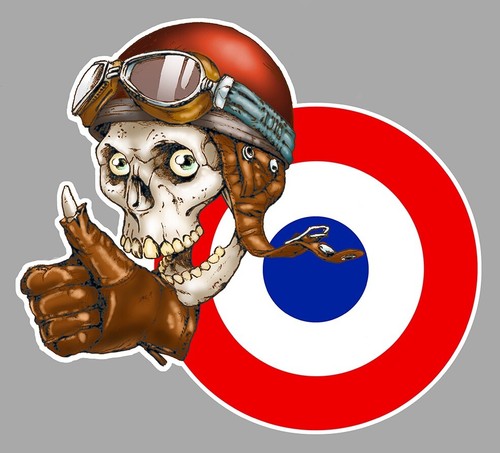 Sticker tete mort flag - mort,