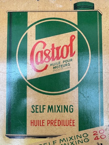 Ancien carton bidon - , huile