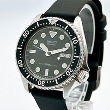 Montre-Bracelet Homme SEIKO Vintage Quartz Diver 6458-6000 Cadran Noir...