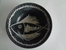 bol ceramique decor poisson