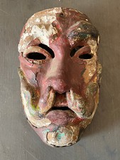 Art Ethnique Masque Origine inconnue  Coiffe Casque Danse Diable Serpent