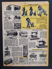 Jouets dinette tirelire machine à coudre animaux  publicité 1961