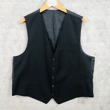 Canda Costume Gilet Veste Homme 50 Noir Laine Mélangée Doublé Mariage Formel