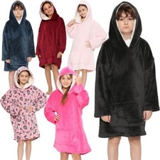 Enfants Filles Garçons Surdimensionné Capuche Chaude Couverture Super Doux Laine