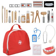 Trousse de médecin en bois 23 pièces pour enfants