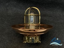 Plafonnier cloisonné nautique en laiton | décoration de poteau d'abat-jour en...