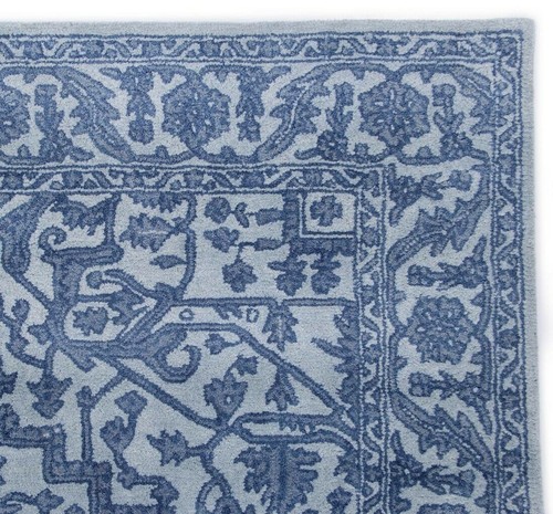 Floral bleu clair oriental - floral,