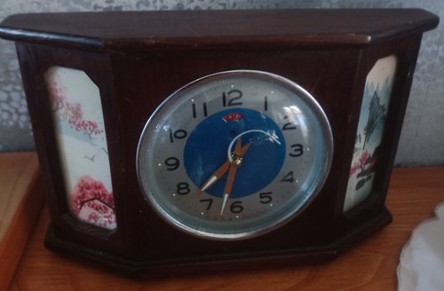 Reveil bois vintage annee - bois, 70